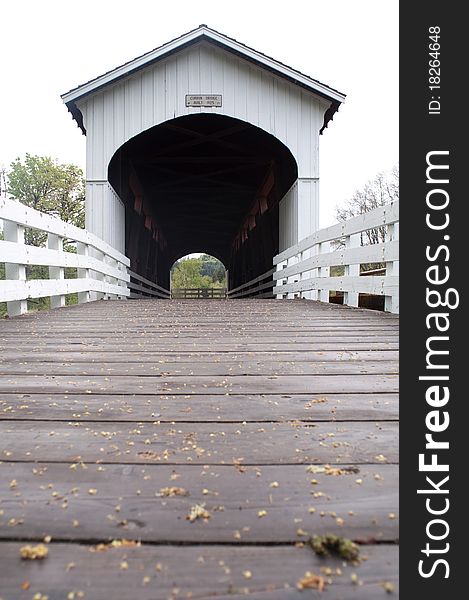 Grave Creek Covered Bridge Vertical Low View