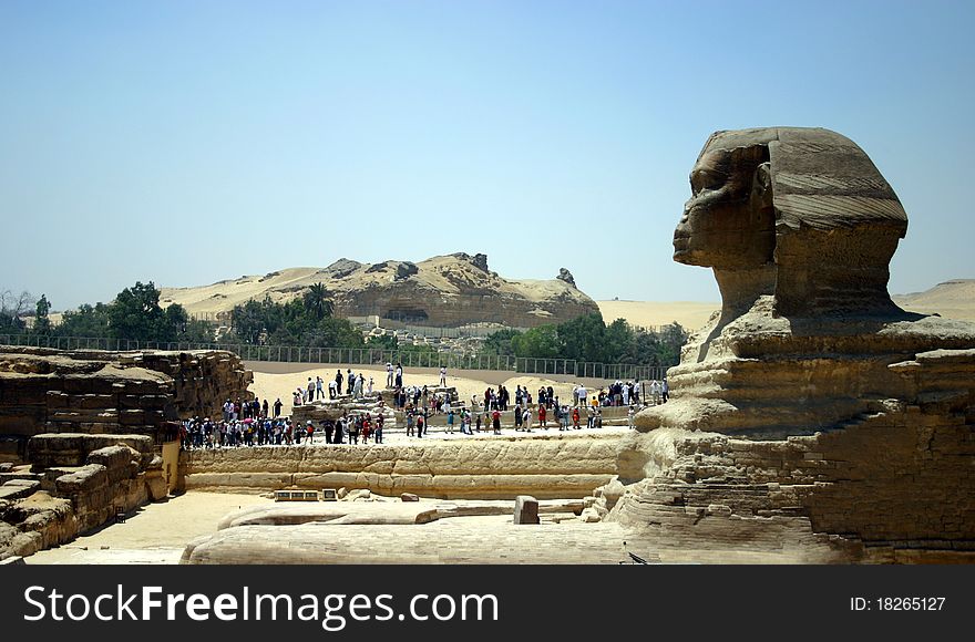 The landmark Sphinx found in Caro, Egypt. The landmark Sphinx found in Caro, Egypt.
