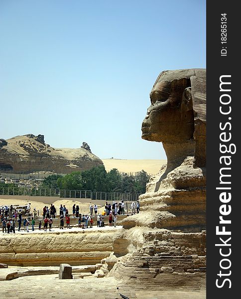 The landmark Sphinx found in Caro, Egypt. The landmark Sphinx found in Caro, Egypt.