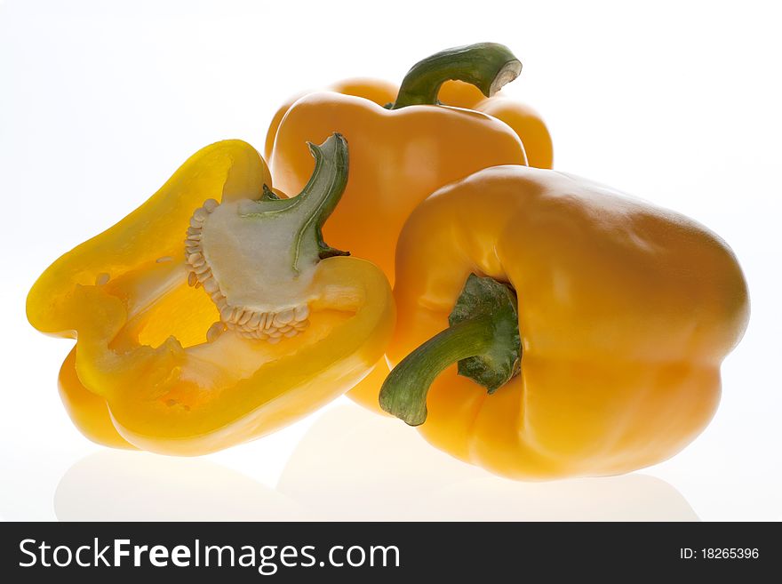 Red pepper isolated on white