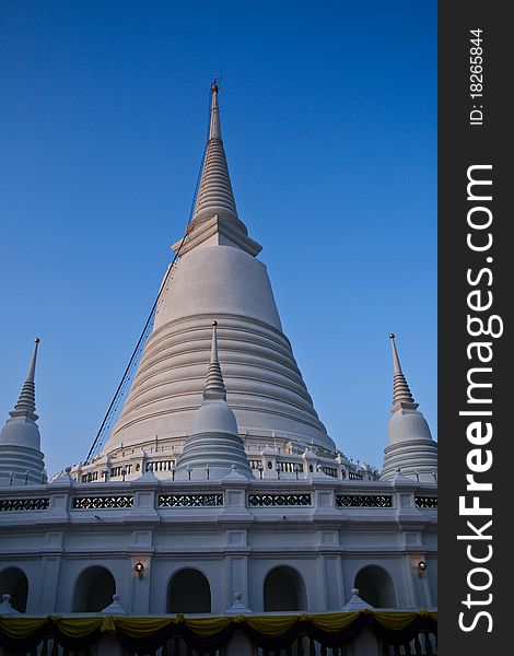 Temple Praiurn Wongsawat Worawihan. Famous attractions in Central. Bangkok, Thailand