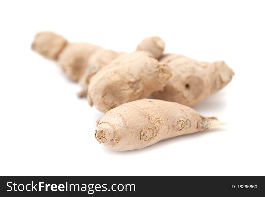 A ginger root isolated on a white background