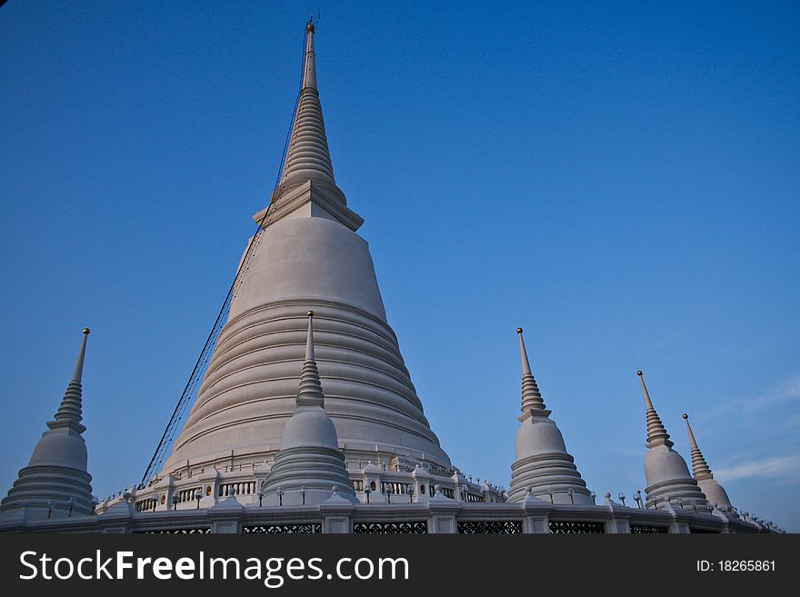 Temple Praiurn Wongsawat Worawihan. Famous attractions in Central. Bangkok, Thailand