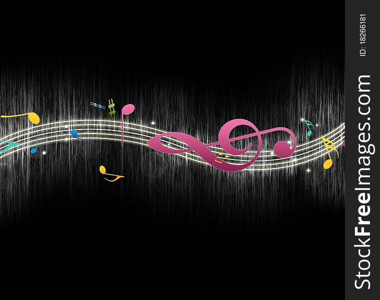 Colorful Music Notes