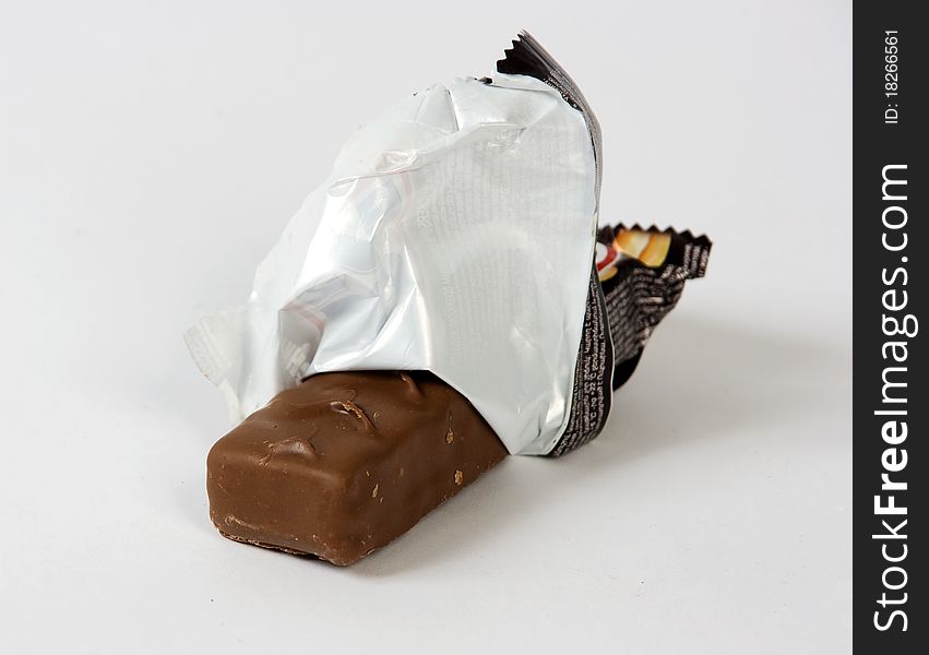 Chocolate On A White Background