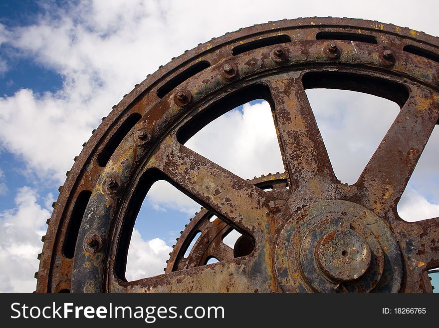 Old port structure on Auckland waterfront, New Zealand