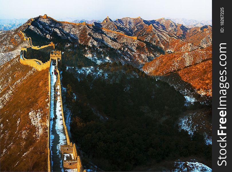 Great Wall (Jingshanning) Beijing in winter
Photo taken on: June, 2010. Great Wall (Jingshanning) Beijing in winter
Photo taken on: June, 2010