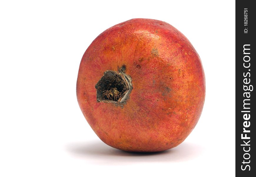 Pomegranate on a white background