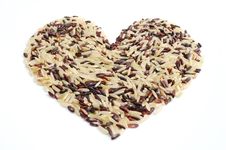 Heart Mixed Indica Rice Royalty Free Stock Image Heart Mixed Indica Rice Royalty Free Stock Image