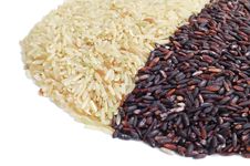 Brown And Black Indica Rice, Side View Stock Photos Brown And Black Indica Rice, Side View Stock Photos