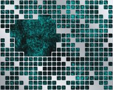 Turquoise Under Metal Grid, Place For Text Stock Photo Turquoise Under Metal Grid, Place For Text Stock Photo