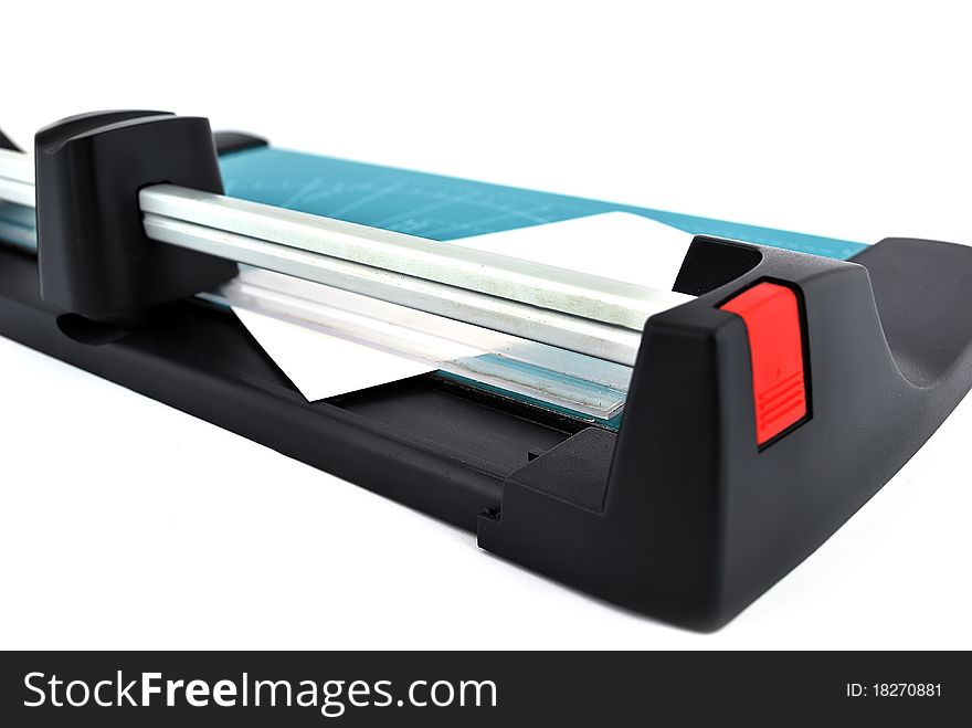 Paper cutter on a white background