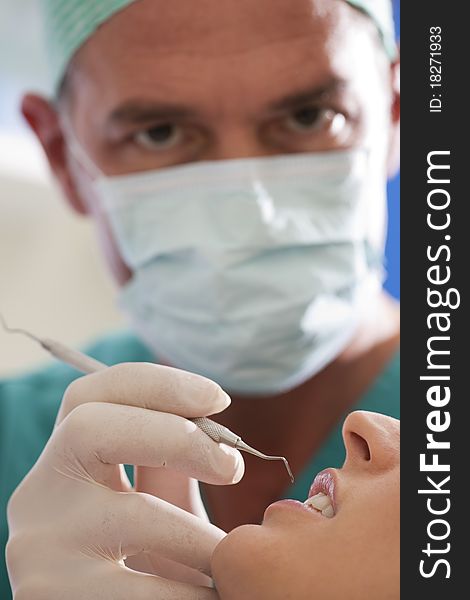 Portrait of a male dentist at work. Portrait of a male dentist at work