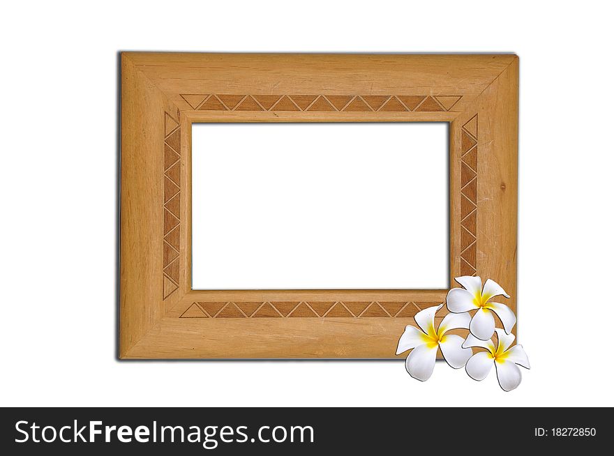 Wooden Picture Frame with flower