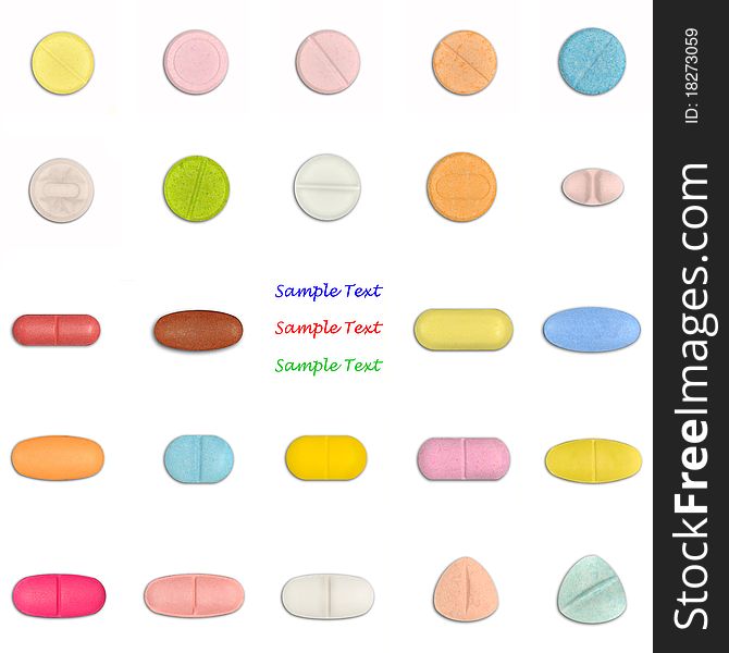 Collection of various medical pill. Collection of various medical pill