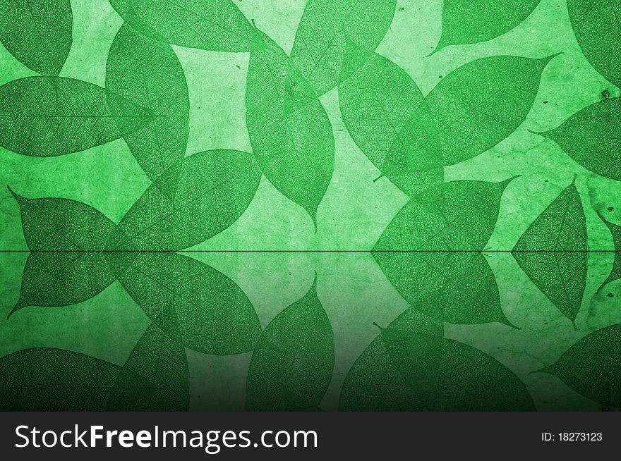 Green Leaves Pattern Wallpaper