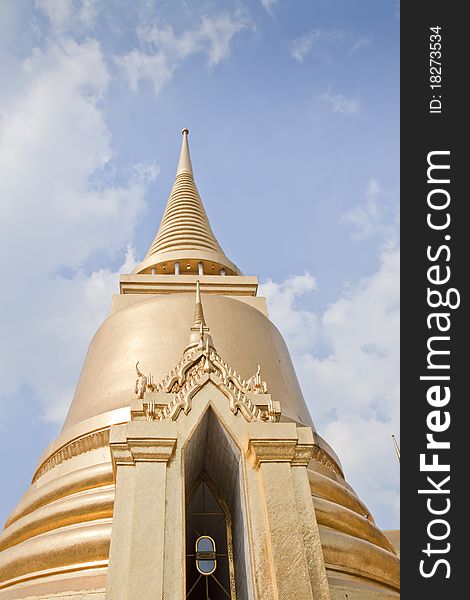 Golden Pagoda at Grand Palace and Emerald Buddha Temple, Bangkok