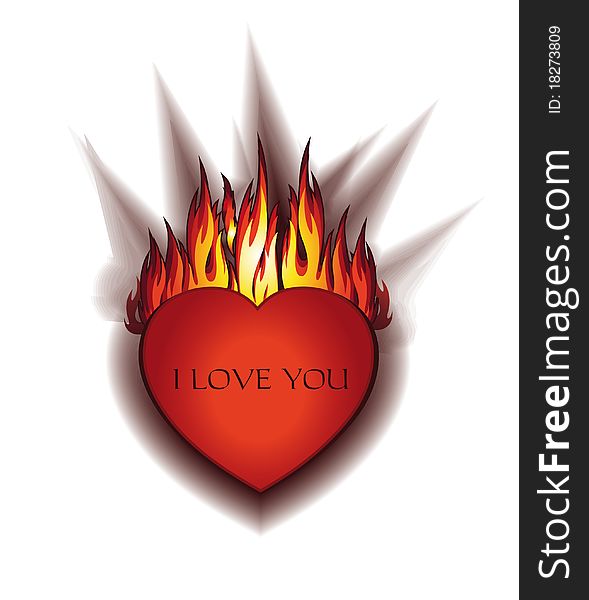 Heart Fire i love you valentine