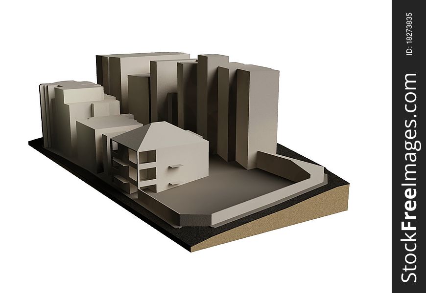A 3d model of a site showing the topography of it. A 3d model of a site showing the topography of it