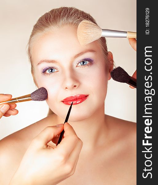 Bright Picture Of Lovely Woman With Make-up