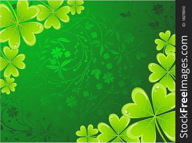 The illustration contains the image of St. Patrick's background