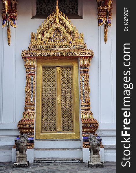Door of Watpho temple Bangkok Thailand. Door of Watpho temple Bangkok Thailand.