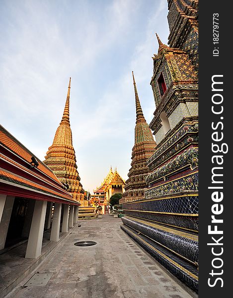 Chedi Wat-pho temple Bangkok Thailand. Chedi Wat-pho temple Bangkok Thailand