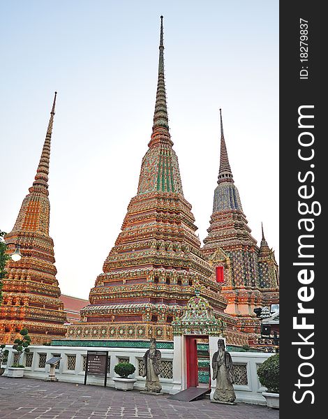 Chedi Wat-pho in Bangkok Thailand. Chedi Wat-pho in Bangkok Thailand.