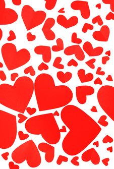 Red Hearts Background Stock Photos