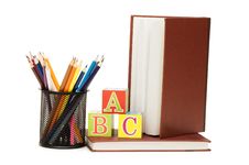 Back To School Concept With Books And Pencils Royalty Free Stock Image