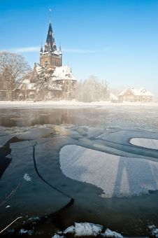 Winter Landscape In The Netherlands Royalty Free Stock Photos