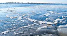 Big Chunk Of Ice On Frozen River Stock Photo Big Chunk Of Ice On Frozen River Stock Photo