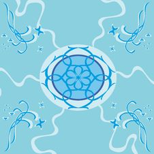 Abstract Blue Background With Curls Stock Photos Abstract Blue Background With Curls Stock Photos