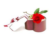 Gift Box And Red Rose Royalty Free Stock Photos Gift Box And Red Rose Royalty Free Stock Photos