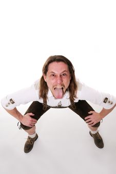 Crazy Bavarian Man Stock Photo Crazy Bavarian Man Stock Photo
