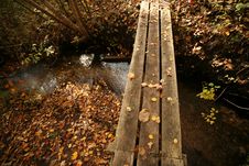 Footpath Through Over A Stream Royalty Free Stock Photo