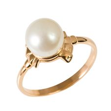 Golden Ring With Pearls Royalty Free Stock Photos