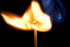 Burning Matchstick With Smoke Royalty Free Stock Image Burning Matchstick With Smoke Royalty Free Stock Image