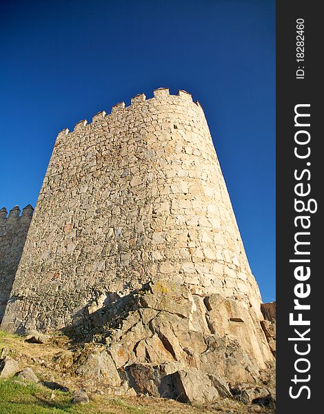 View of Avila city at Castilla in Spain. View of Avila city at Castilla in Spain