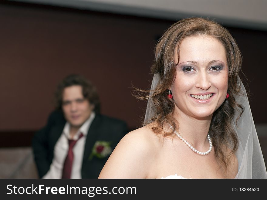 Smiling Bride And Groom