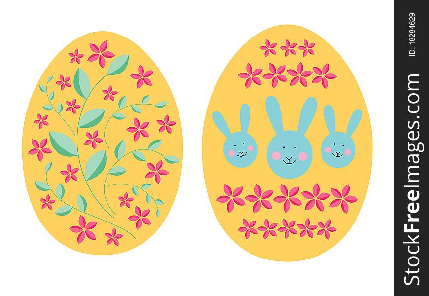 Two decorated easter eggs designs. JPG or vector illustration