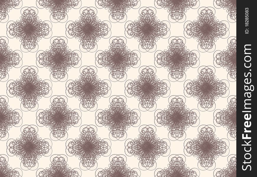 Brown damask seamless wallpaper pattern. Brown damask seamless wallpaper pattern