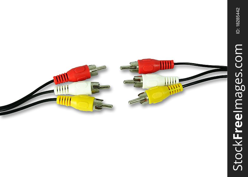 Cable Av Isolated On The White