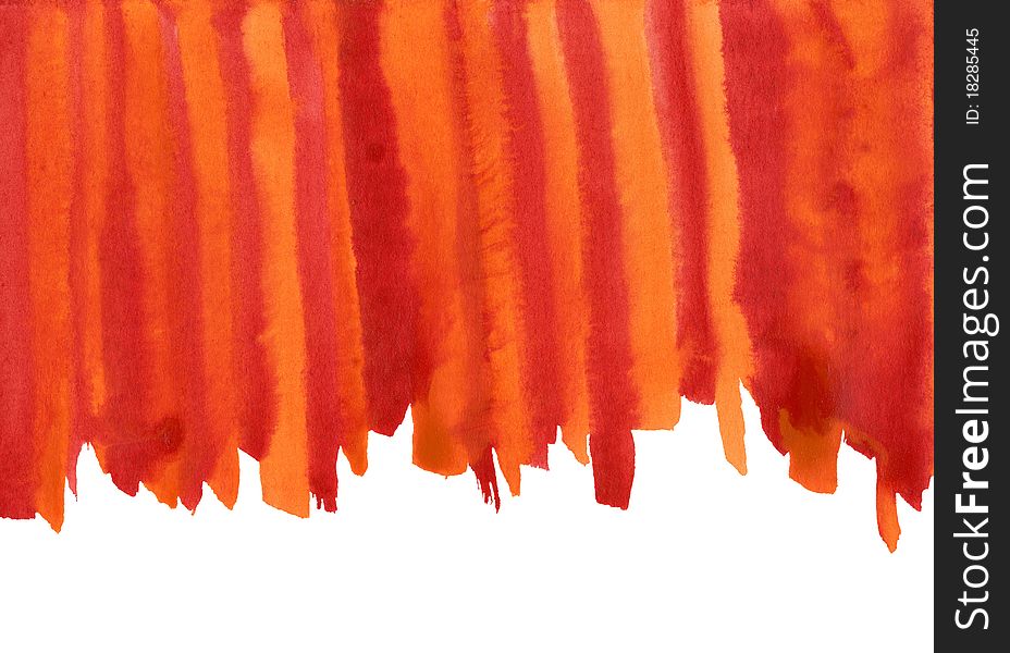 Abstract red, orange and white watercolor background. Abstract red, orange and white watercolor background
