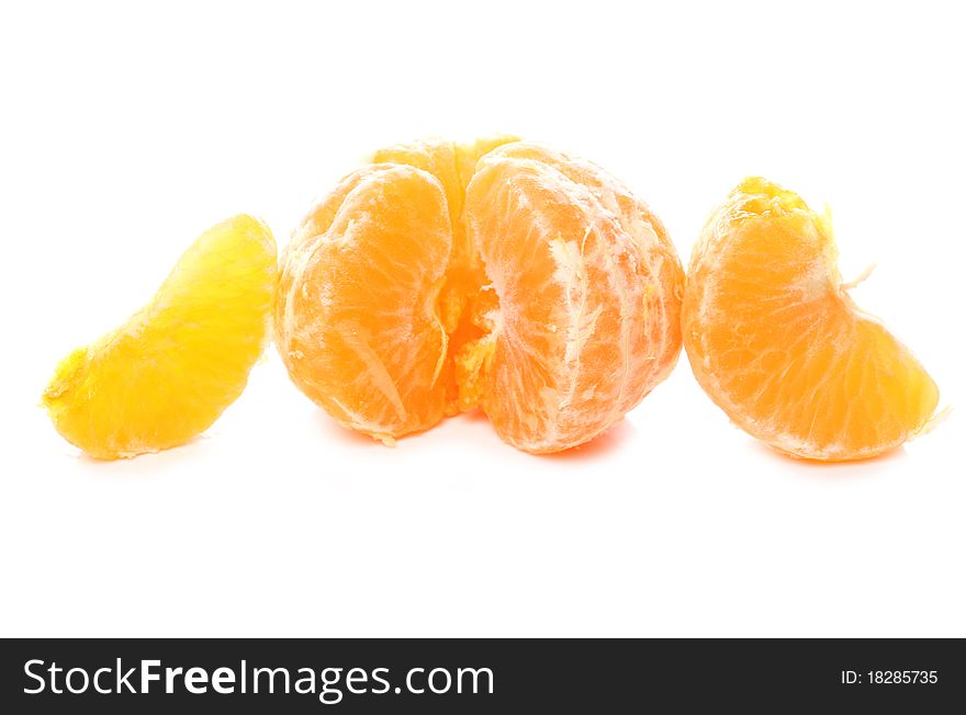 Tangerine fruit isolated on white background