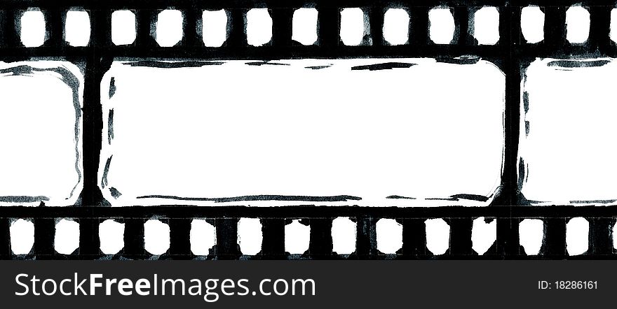 Grunge film strip illustration for your design