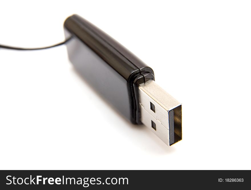Flash drive isolated on white background