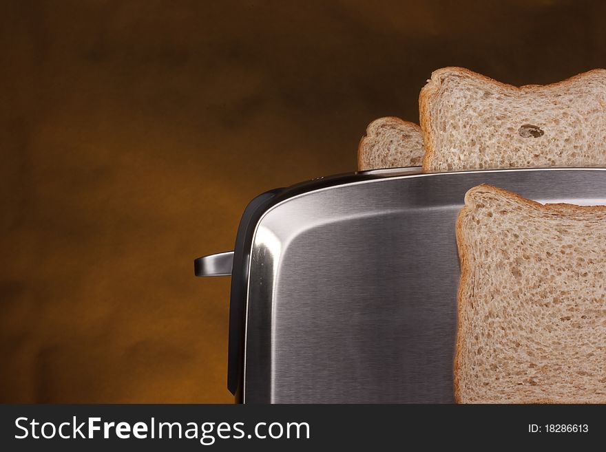 A toaster and a special bread for toast.