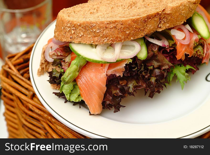 Sandwich With Smoked Salmon