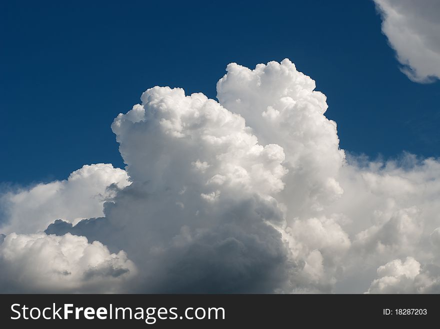 Cumulated burden of clouds with blue sky. Cumulated burden of clouds with blue sky